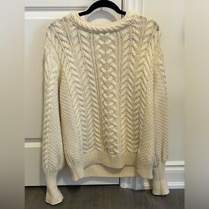 Cream Aran Wool Sweater